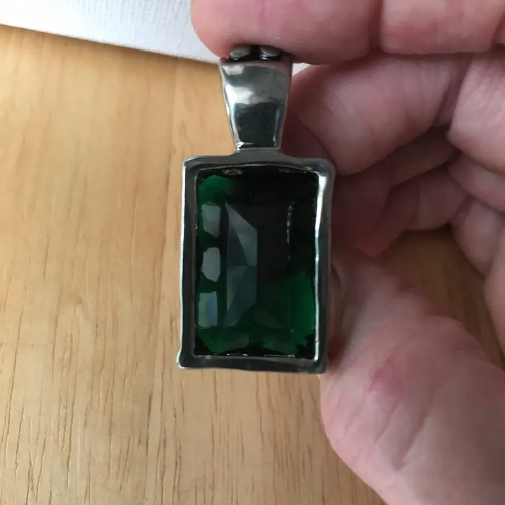 Emerald Green Glass Pendant  Wedding Christmas - Image 7