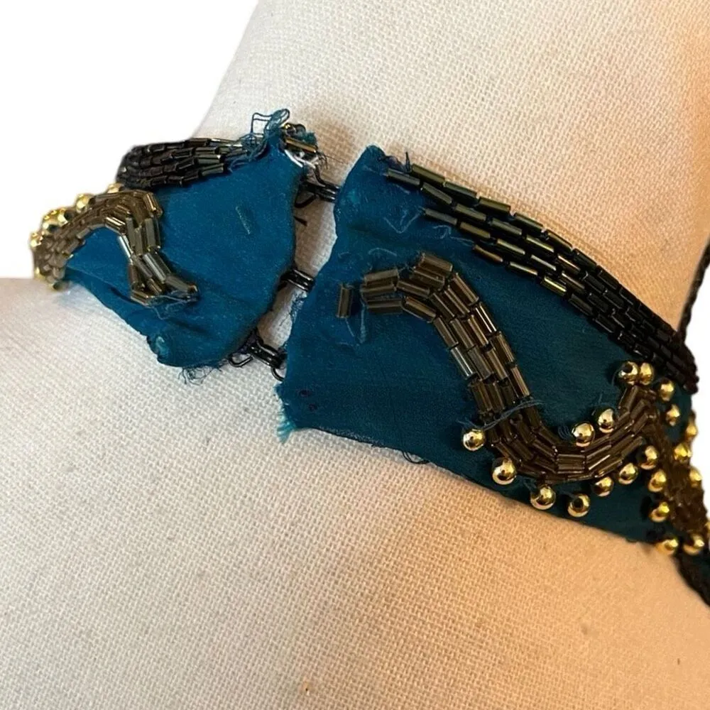 Vtg Y2K Alyce Designs Long Formal Sequined Beaded Prom Homecoming Dress Sz M/L - Image 9