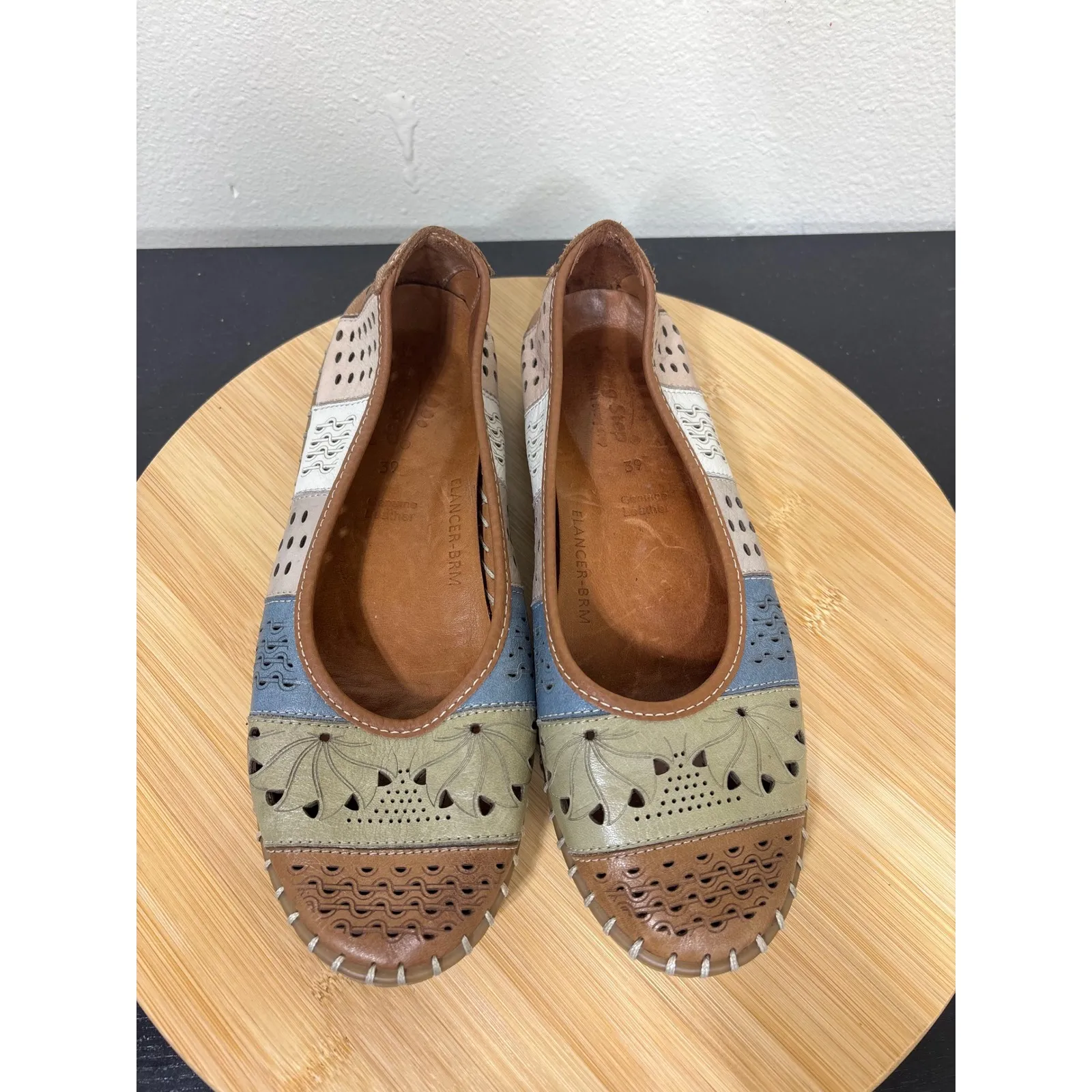 Spring Step Elancer Brm Women's US 8 EU 39 Leather Patchwork Ballet Flats - Image 3