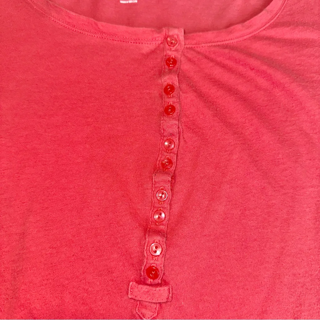 Y2K Gap Coral Quarter Length Henley! - Image 3