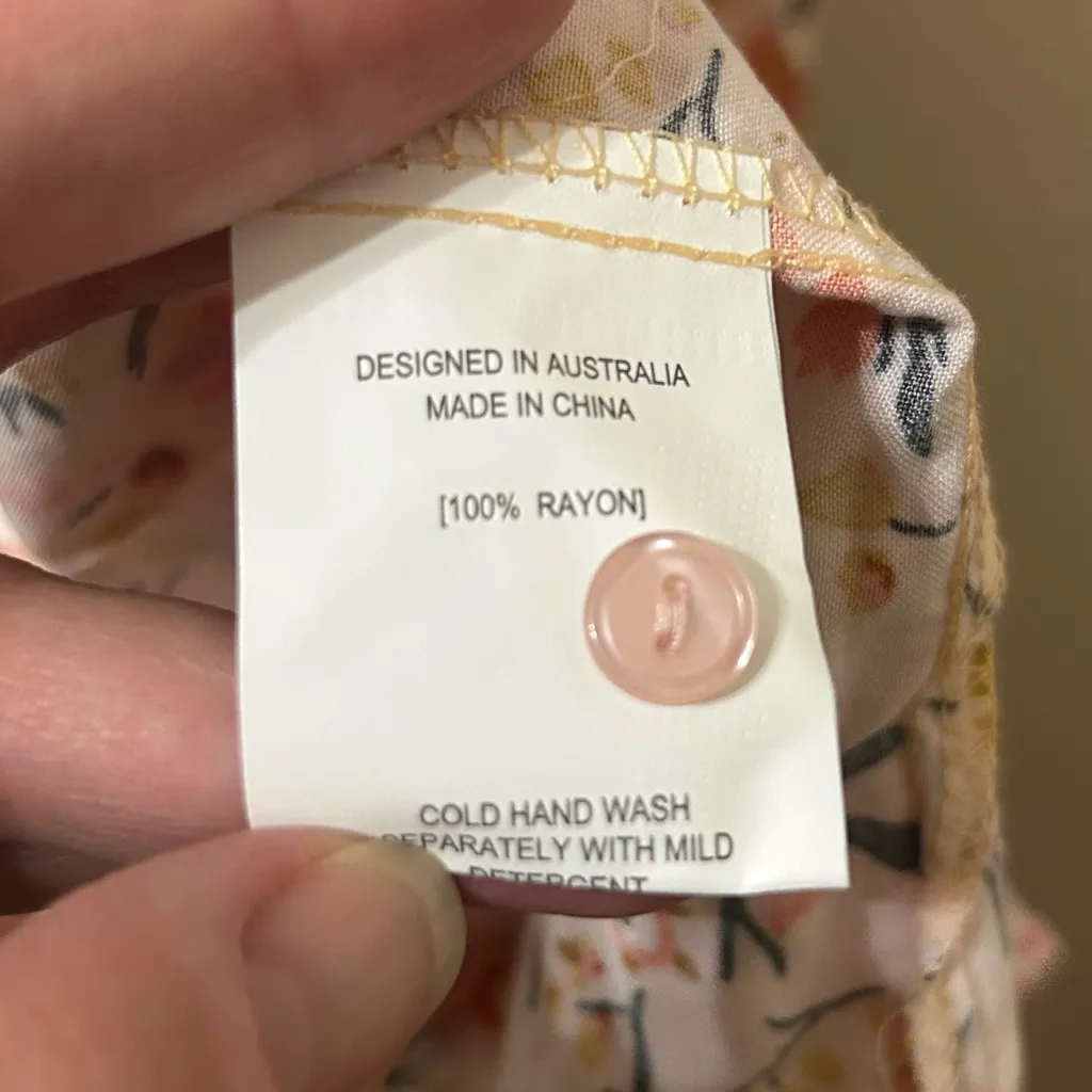 NWT Petal & Pup Kelda Dress in Beige Pink Floral Maxi Dress - Size Small - Image 9