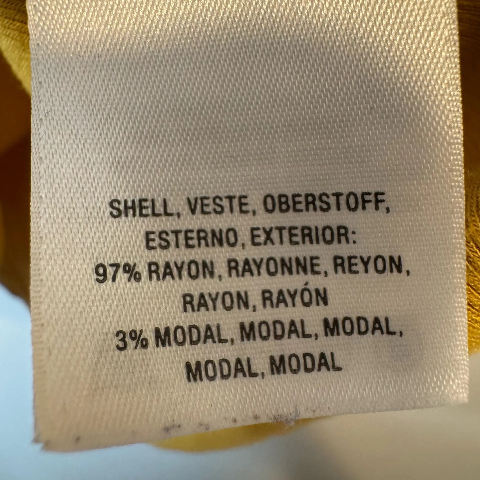 Maeve by Anthropologie What’s The Hap Golden Yellow Sweet Tie Neck Ribbed Tee L - Image 6