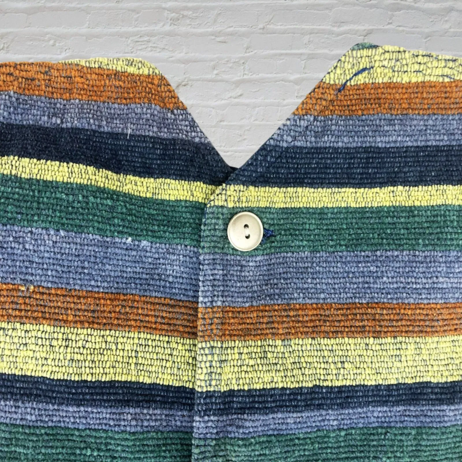Susan Bristol Vintage Tapestry Vest M/L 90s Multi Stripe - Image 8