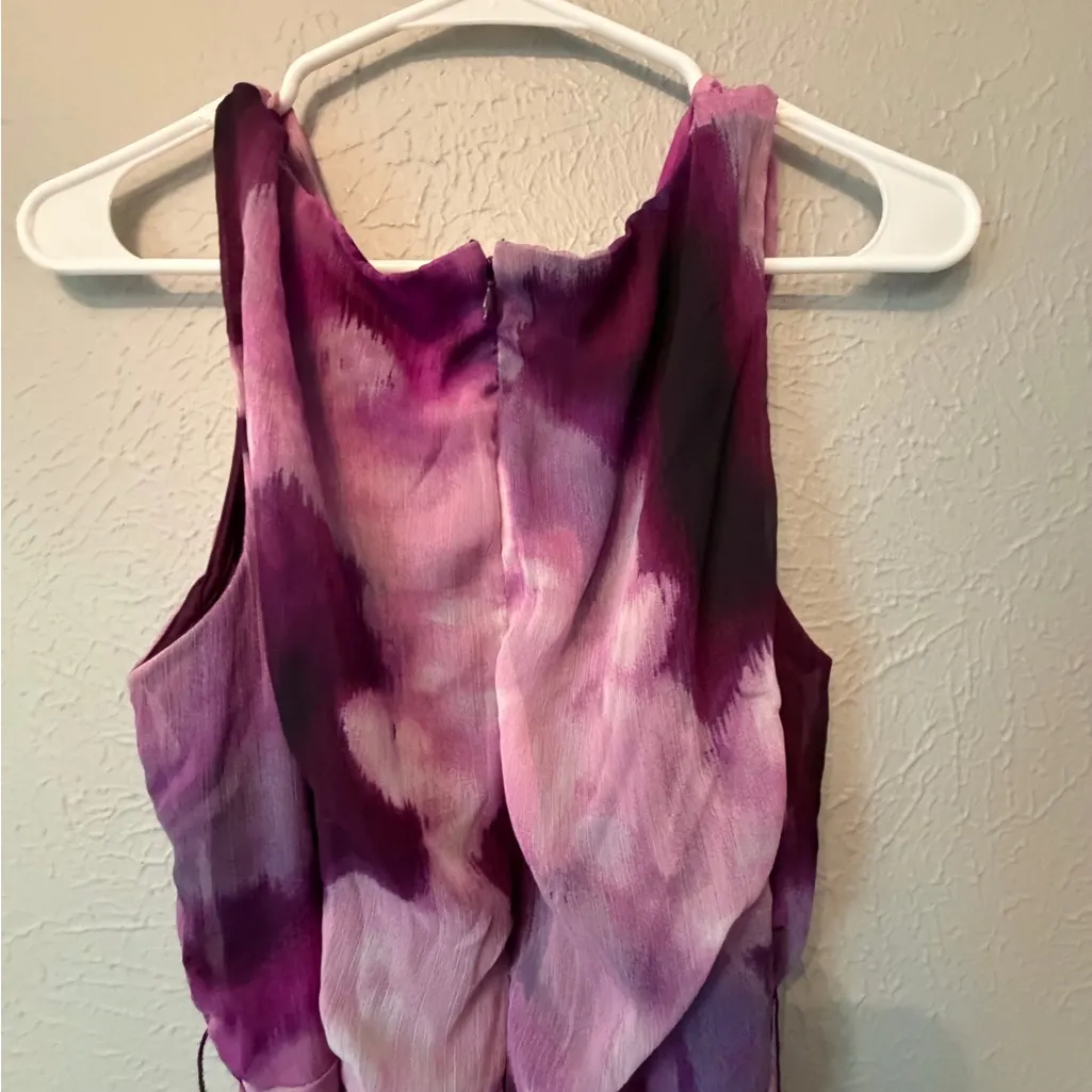 DKNY Purple and White Maxi Dress - Image 6