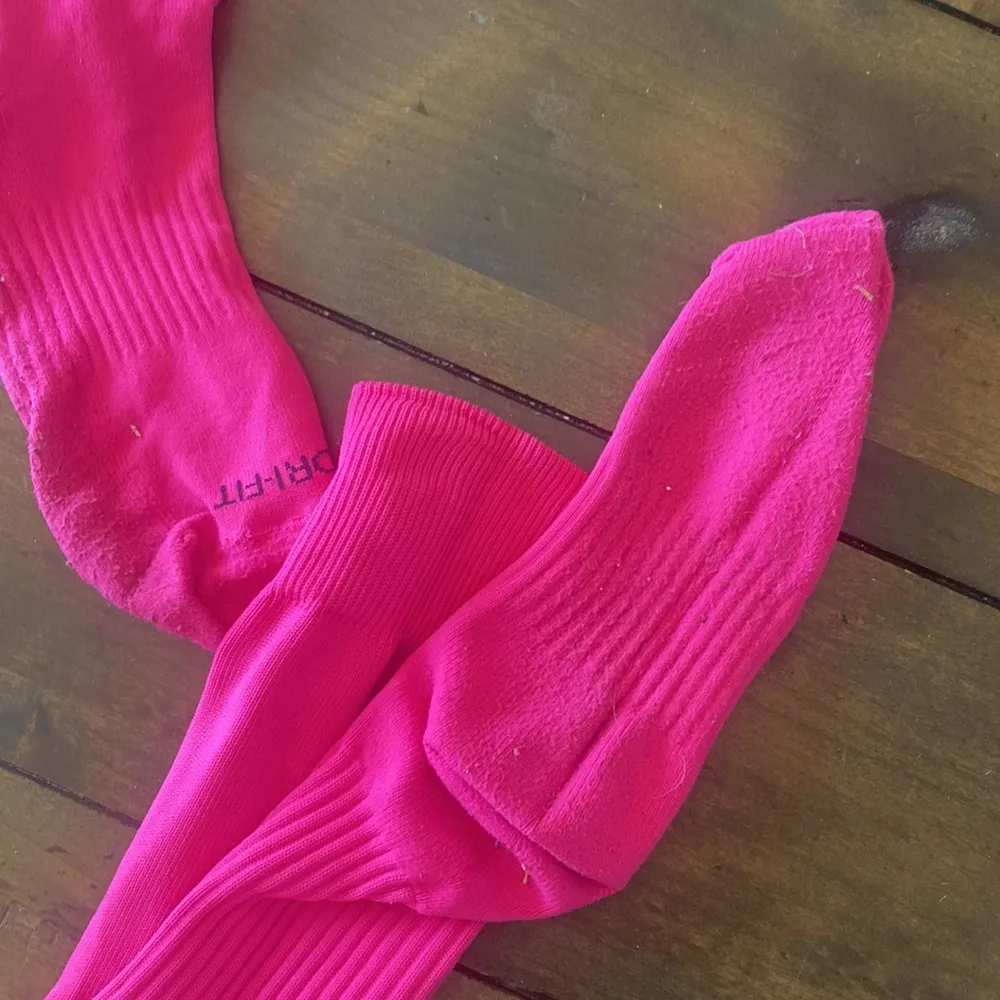 Nike Pink Knee-High socks bright pink soccer socks - Image 5