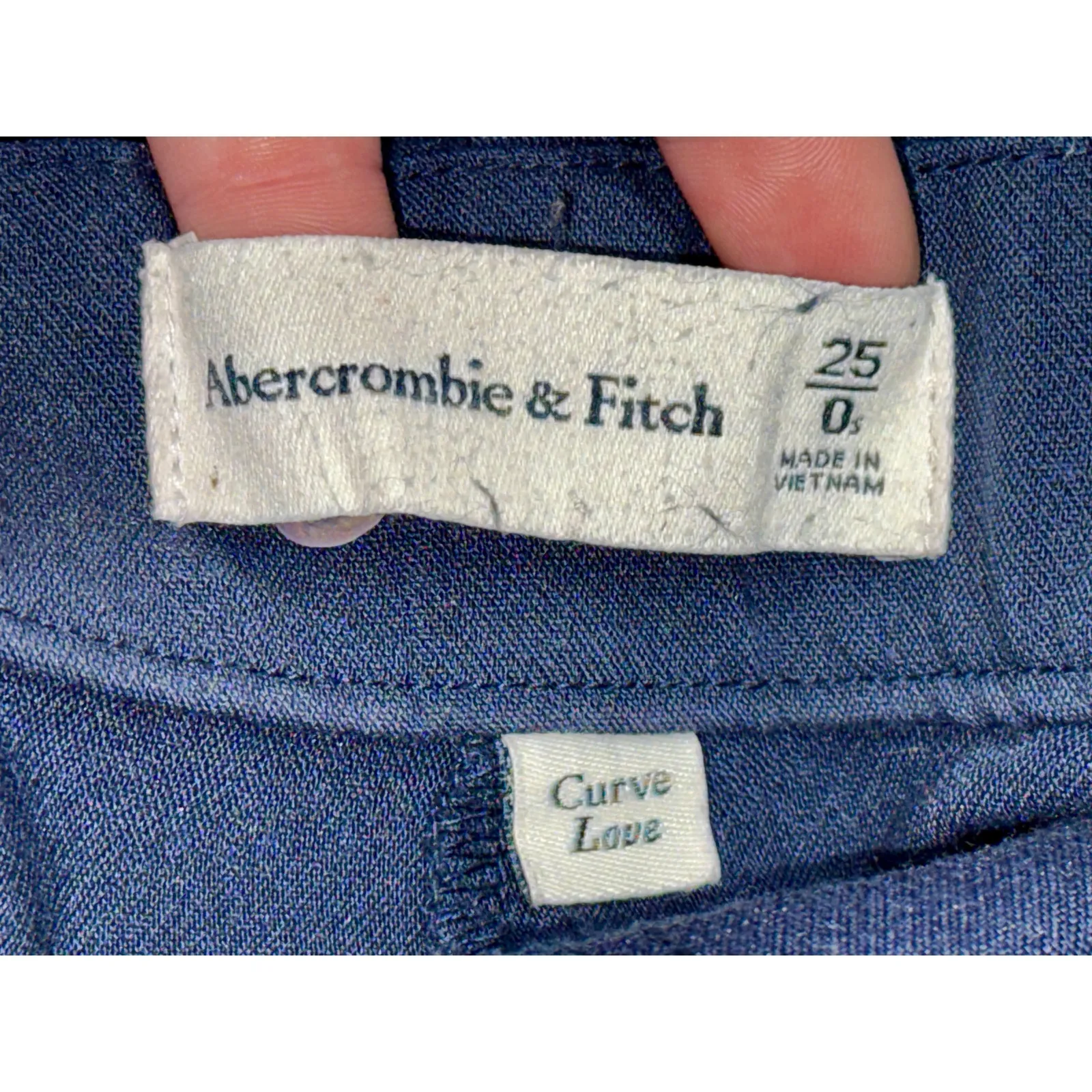 Abercrombie & Fitch Curve Love Blue High Waisted Dress Pants Trousers Women 25 0 - Image 3