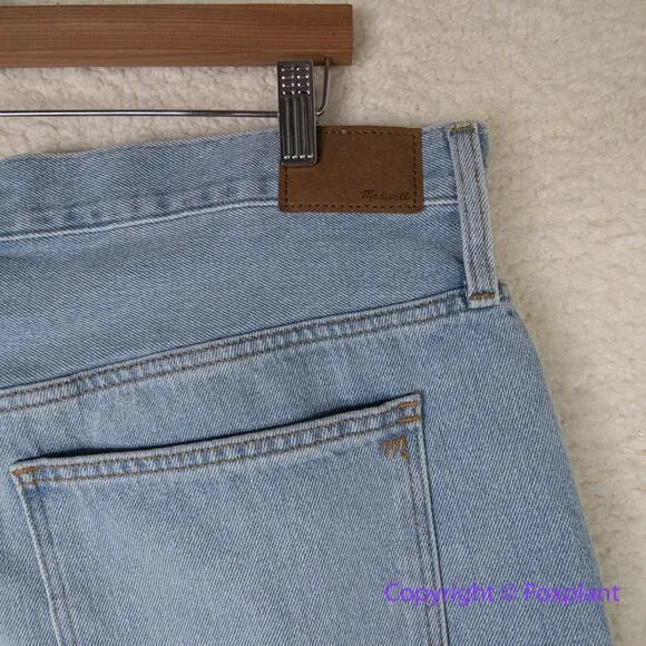 NEW Madewell Baggy Straight Jeans in Berteau‎ Wash, 33 - Image 13