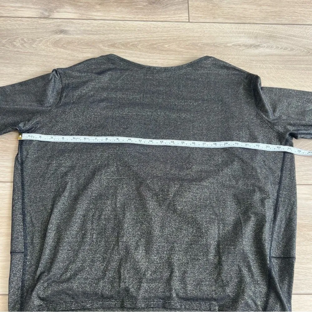 Lululemon Special Edition Back In Action Long Sleeve Shirt Black Spark Metallic - Image 8