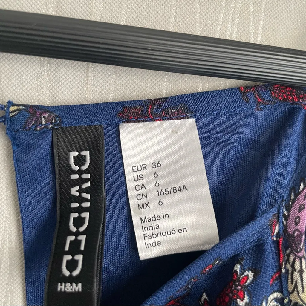 DIVIDED by H&M Floral Print Maxi Halter Dress Size 6 - Image 5