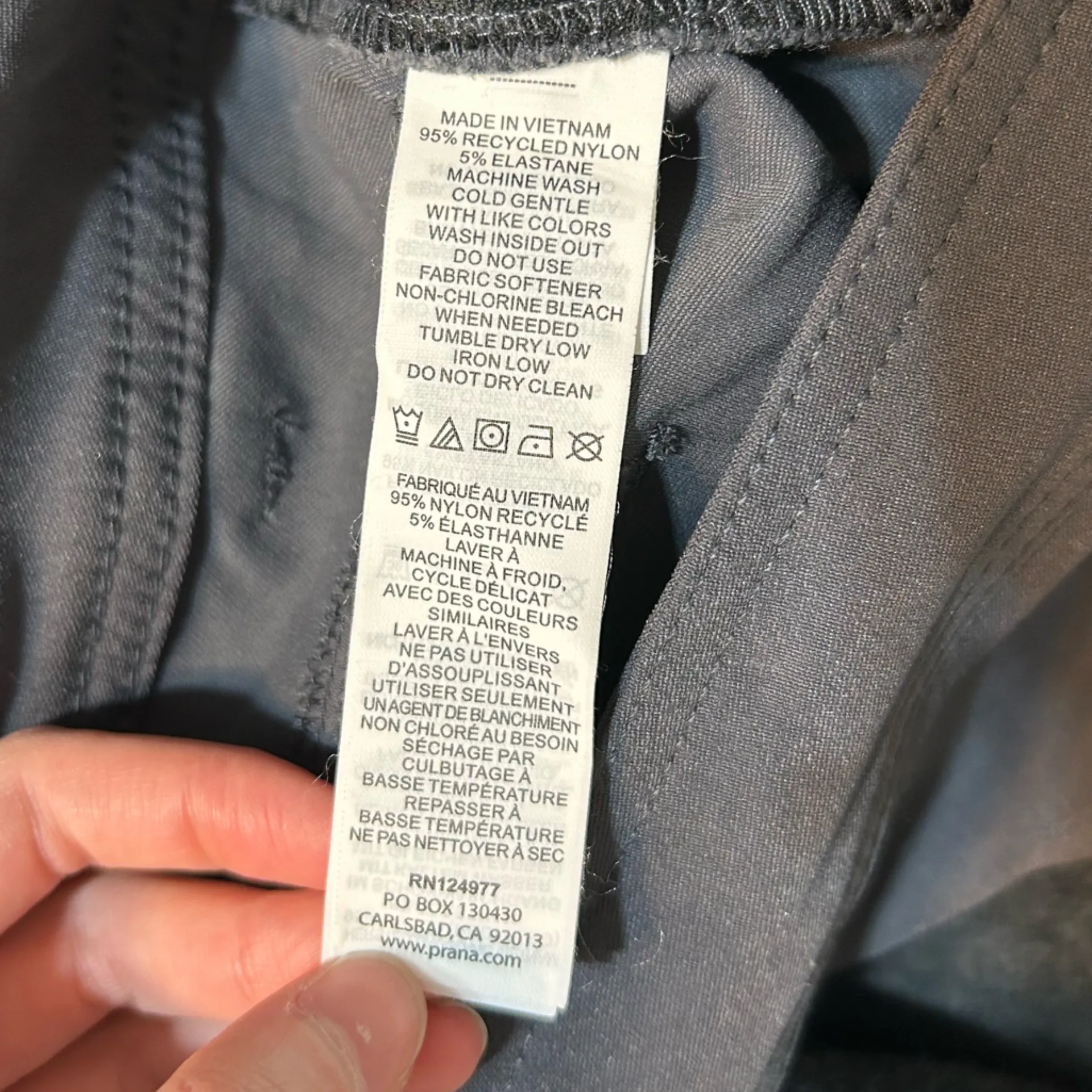 Prana Halle Straight Leg Pants Grey Size 12 UPF Hiking Outdoors Gorpcore - Image 12