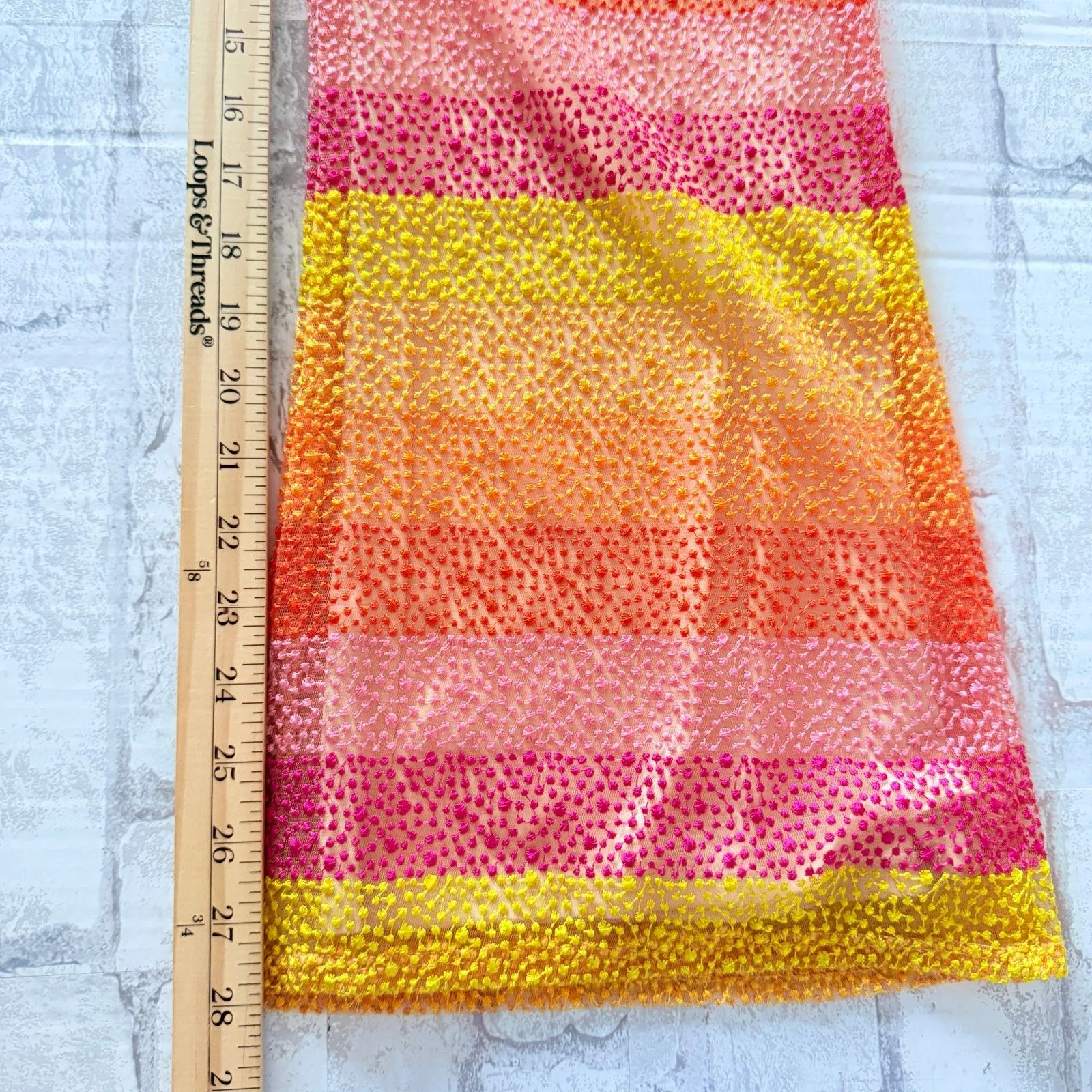 NWT Show Me Your Mumu Striped Flare Leg Pants Fiesta Sunset Lined Hidden Zip - Image 8