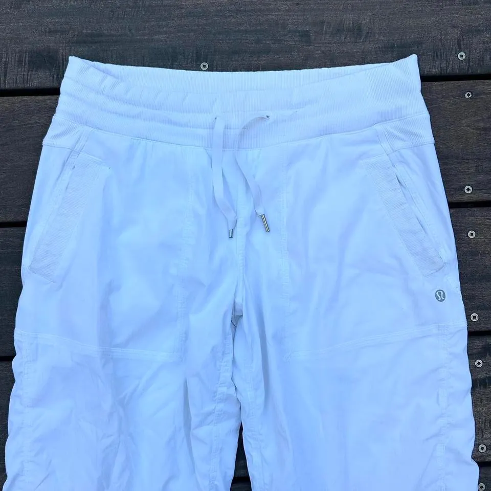 White Lululemon Dance Studio Mid Rise Cropped Pant Capri Pants - Image 2