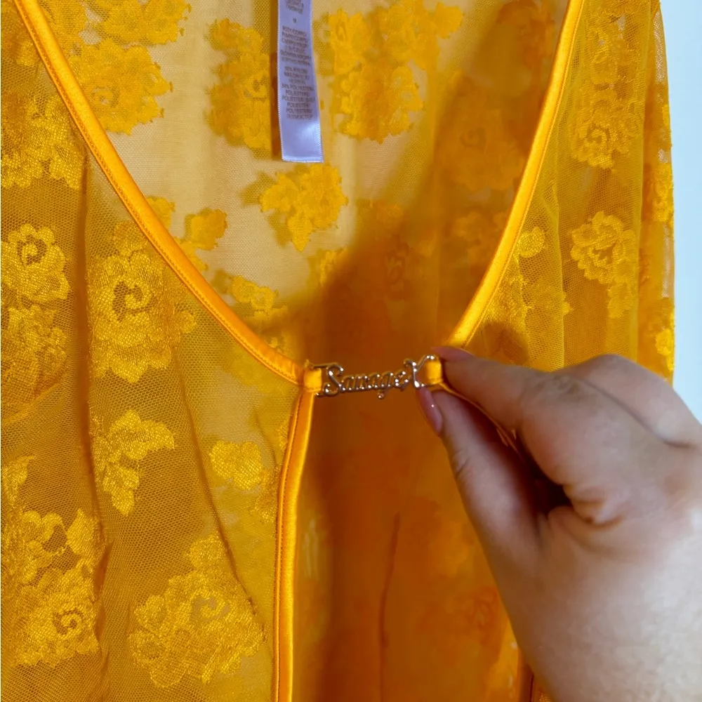 Savagexfenty Savage X Rihanna brand top sheer yellow size 1X - Image 3