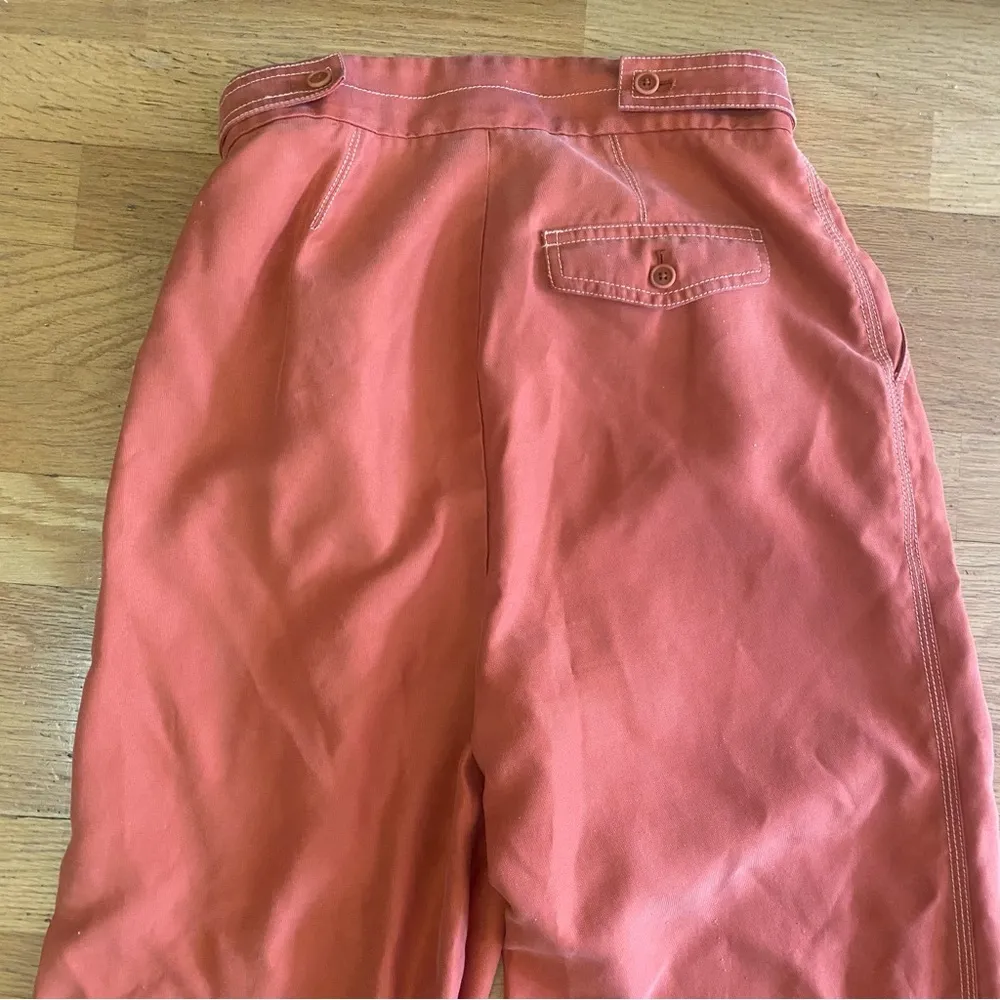 Anthropologie Orange Preppy Career Coastal High Rise Wide Leg Trousers 0 - Image 7