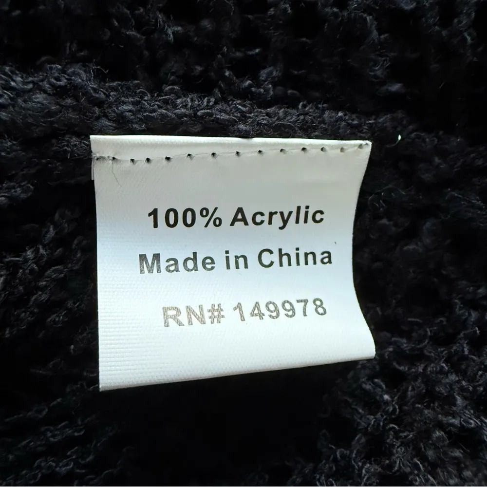 Elsie‎ and Zoey Black Open Knit Sweater coastal boho Cottagecore OS Size undefined - Image 7