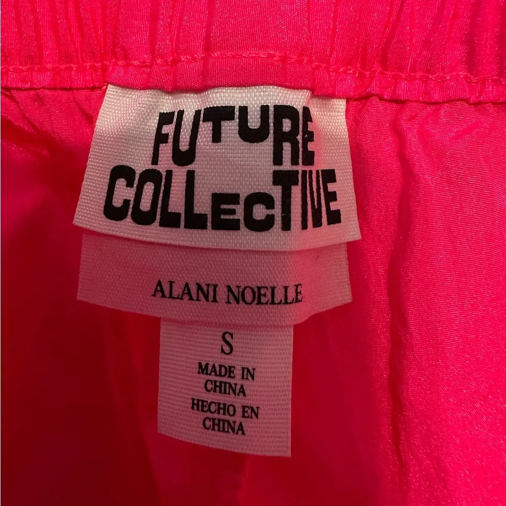 Future Collective Alani Noelle Hot Pink High Rise Nylon Running Shorts Small - Image 8