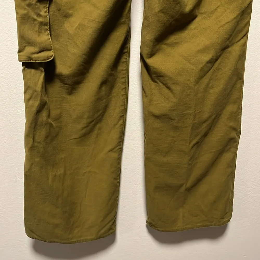 WILFRED FREE (Aritzia) Olive Green/Bancha Green Wide Leg Cargo Pants, Size 4 - Image 7