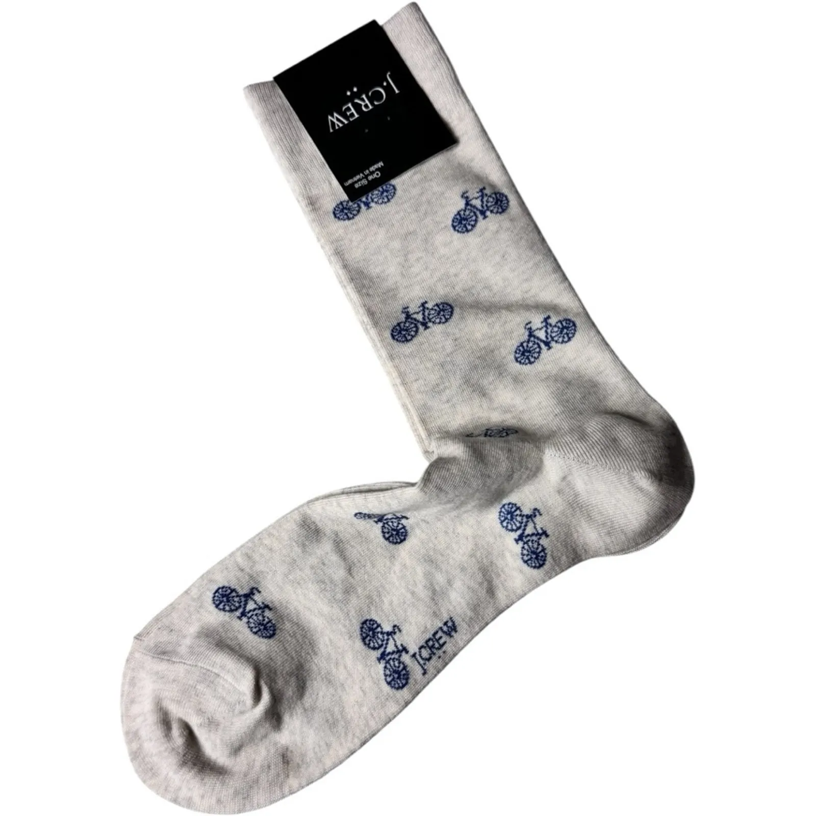 J. Crew  Crew Style Bicycle Theme  Pattern Socks NWT - Image 2