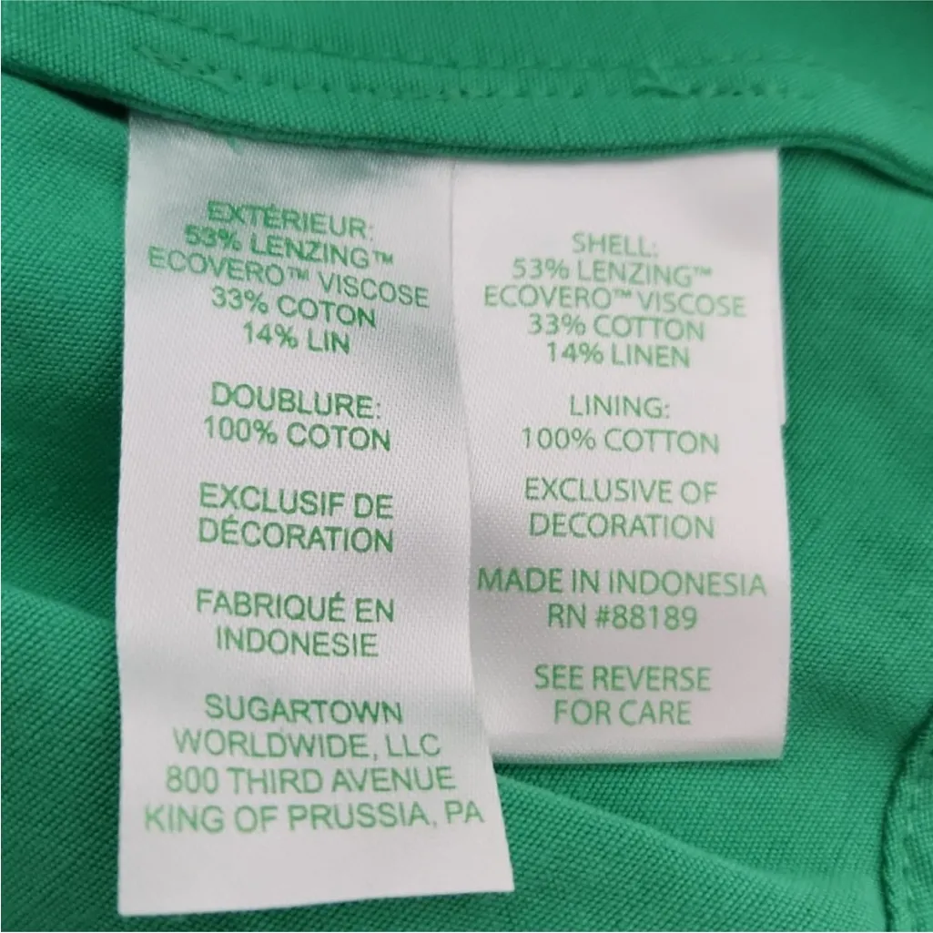 LILLY PULITZER SPEARMINT GREEN CRISHNA ROPE NECK VNECK SUMMER TOP 16 - Image 6