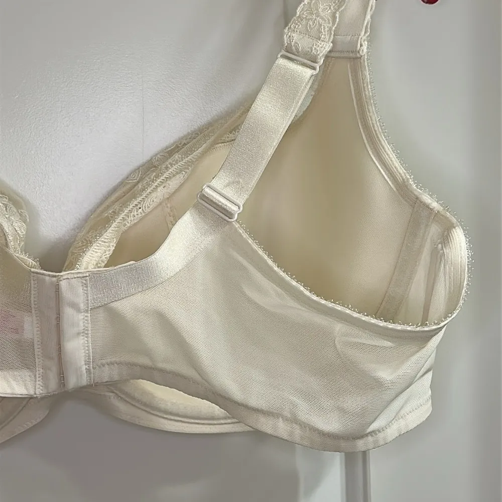 Cacique Lightly Lined Underwire Full Coverage Bra Ivory NEW Size 46DD - Image 12