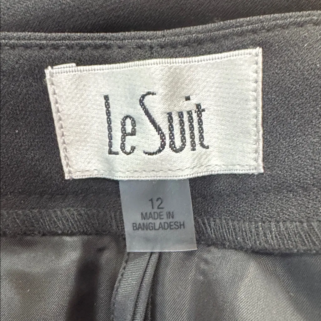 Le Suit Women's Polyester Blend Straight Leg Black Dress Pants Size 12 - Image 2