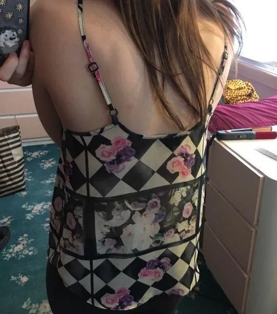 Floral Checkered Tank Top - Image 6