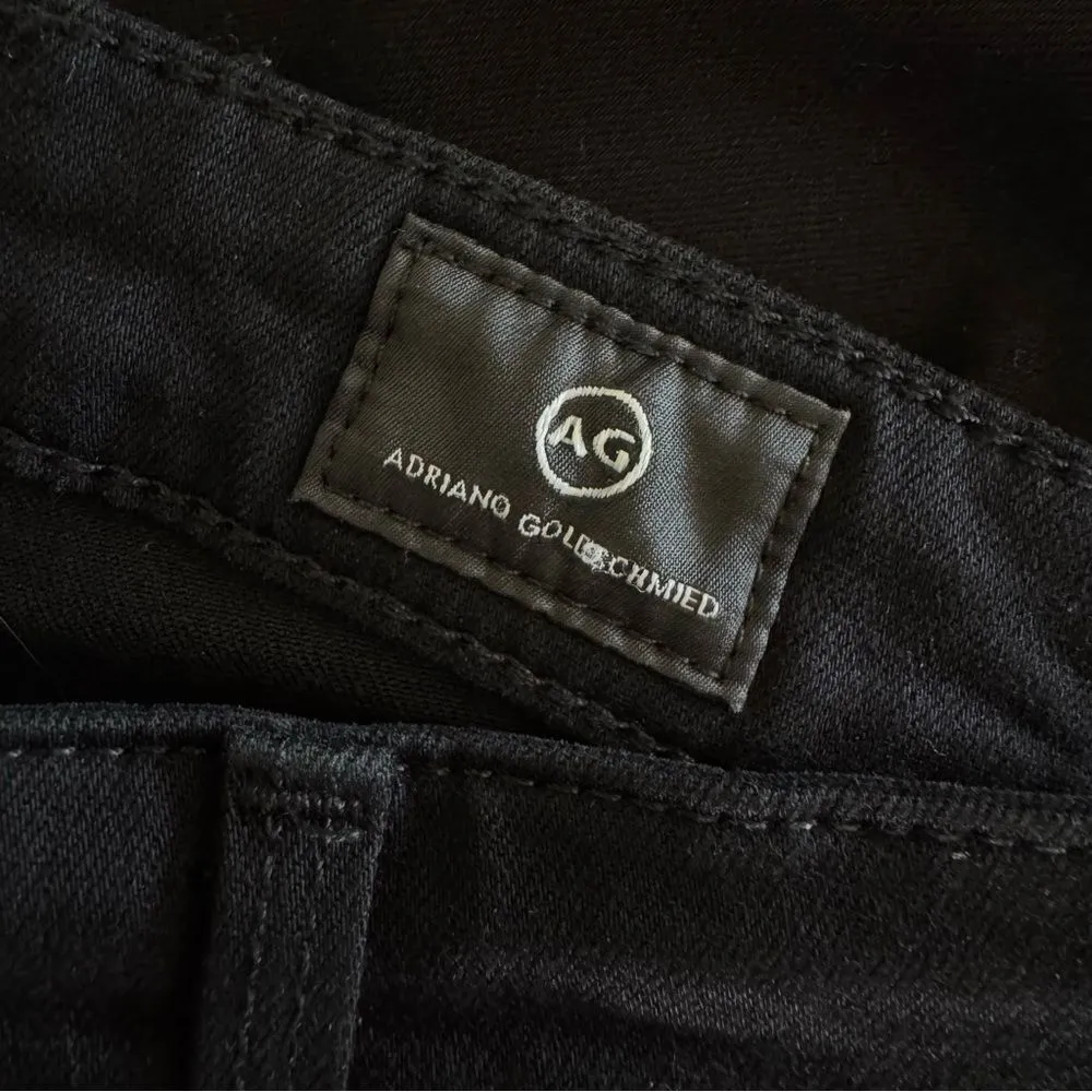 NEW AG Adriano Goldschmied The Farrah Skinny High Rise Jeans in Black Size 25 R - Image 14