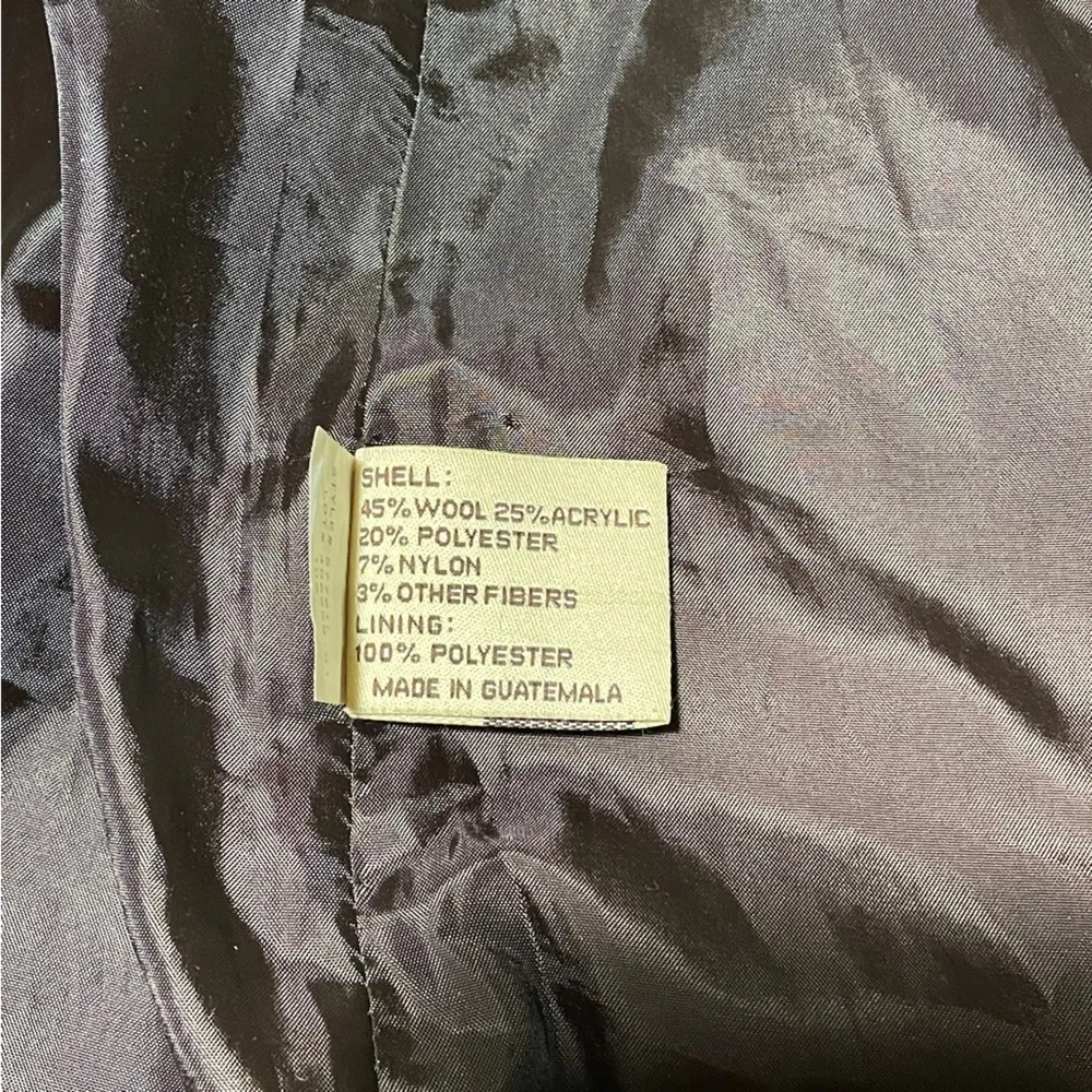 Dark Academia houndstooth Wool blend‎ coat women’s size small, brown cream - Image 6