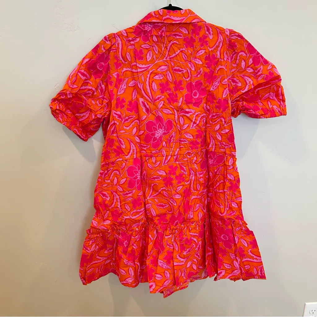 Sugarlips Rea Floral Stacie Button Down Mini Dress, 1X - Image 7