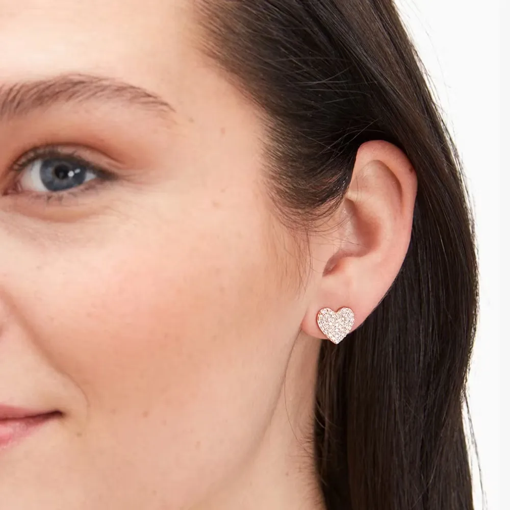 Yours Truly Pave Heart Studs - Image 3
