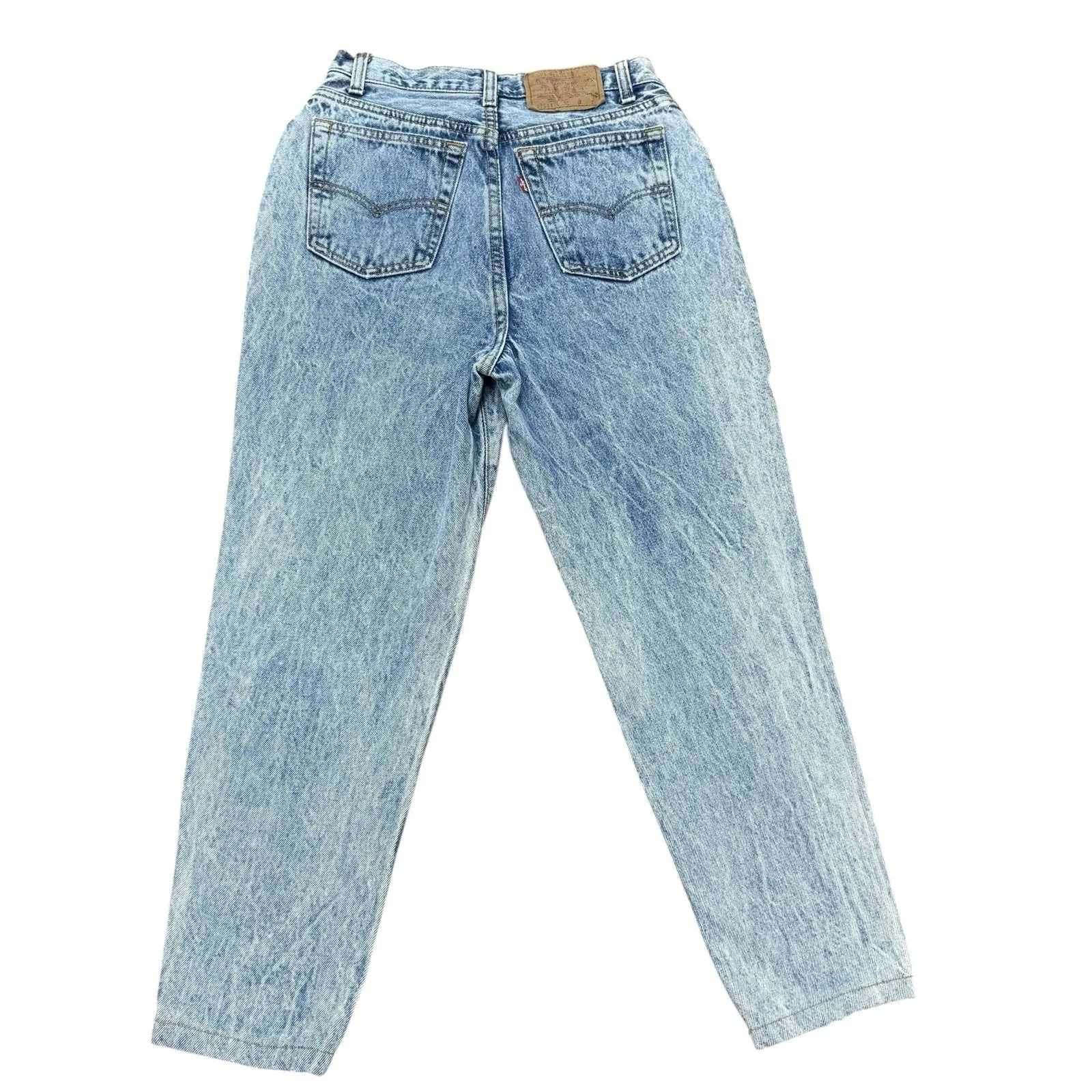 VTG Levis 701 USA MADE Acid Wash Straight Button‎ Fly Jeans Womens Sz 9 - Image 5