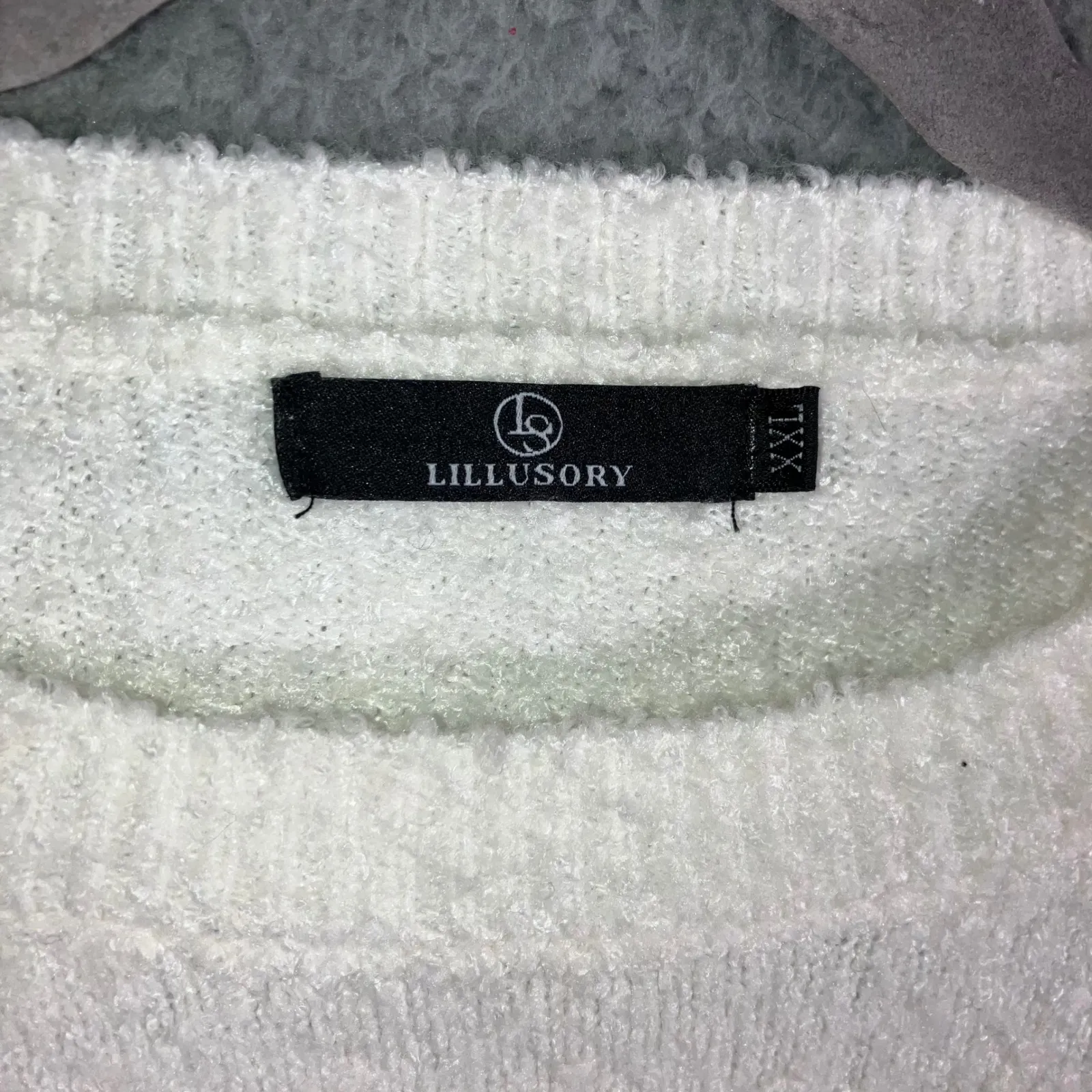 Lillusory Chunky‎ Oversized Sweater Women 2XL Cozy Light Academia Lagenlook White Size XXL - Image 8
