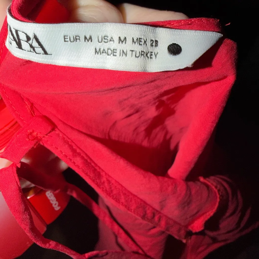 Zara Red Nightgown size medium cute cozy Chemise EUC - Image 2