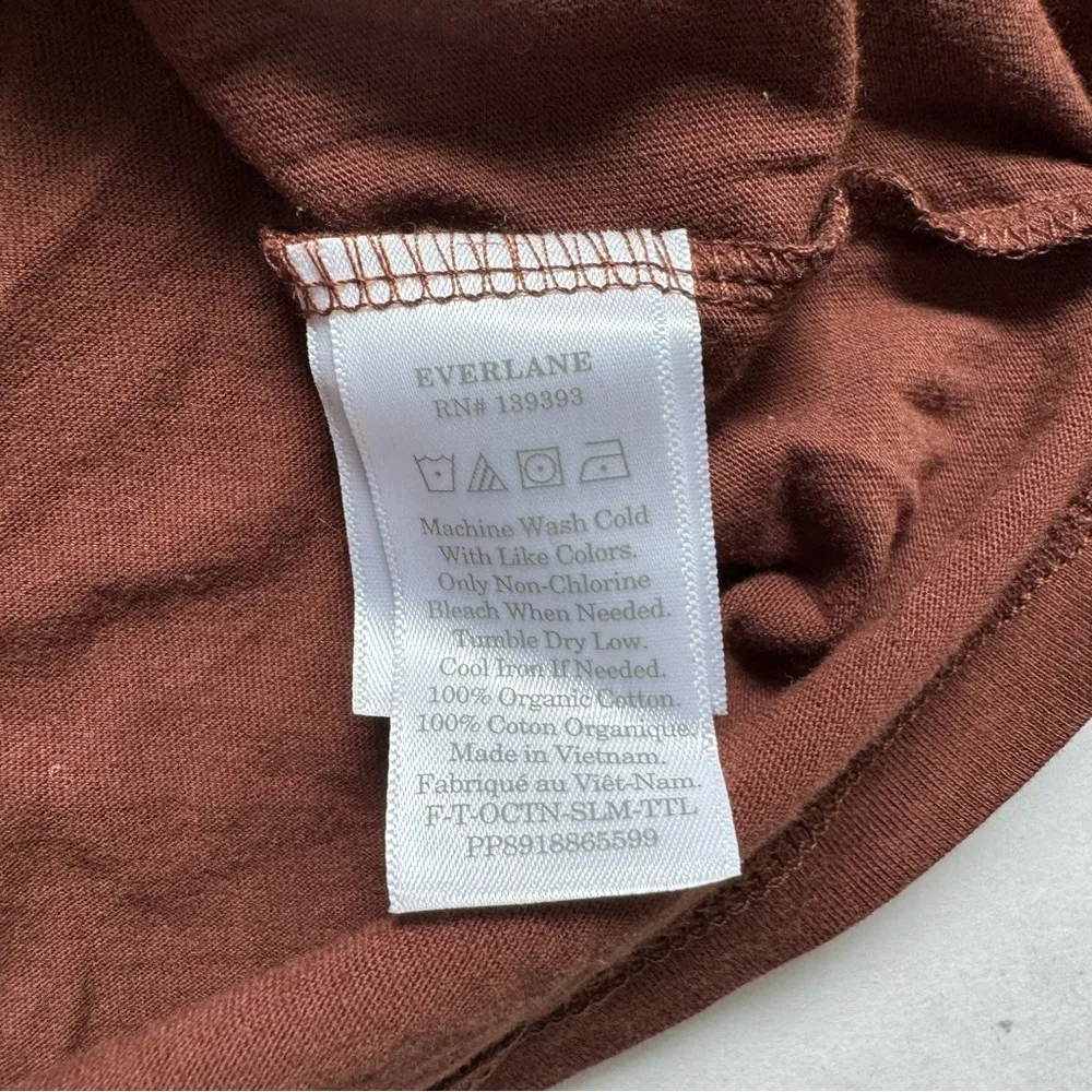 Everlane  The Organic Cotton Tissue Turtleneck Brown Size Medium NWOT - Image 7