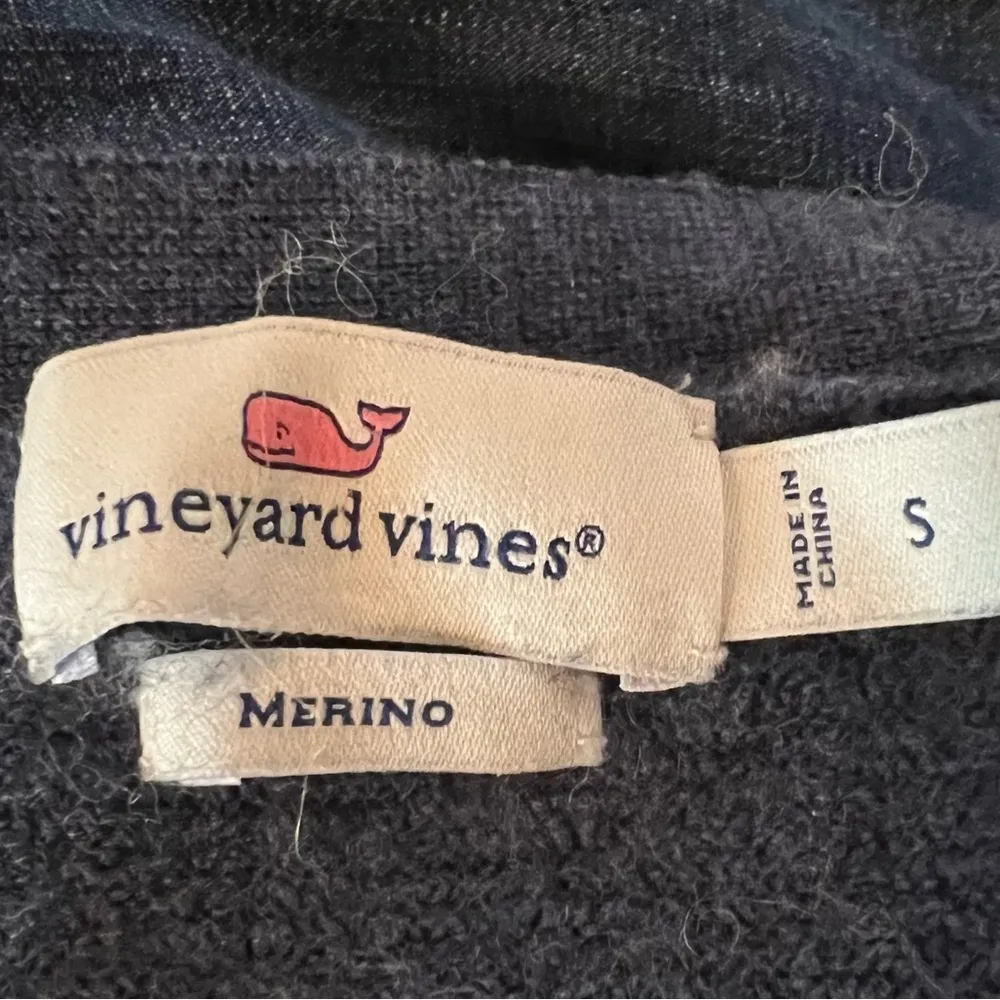 Vineyard Vines Merino Wool Blue Open Cardigan Size S - Image 4