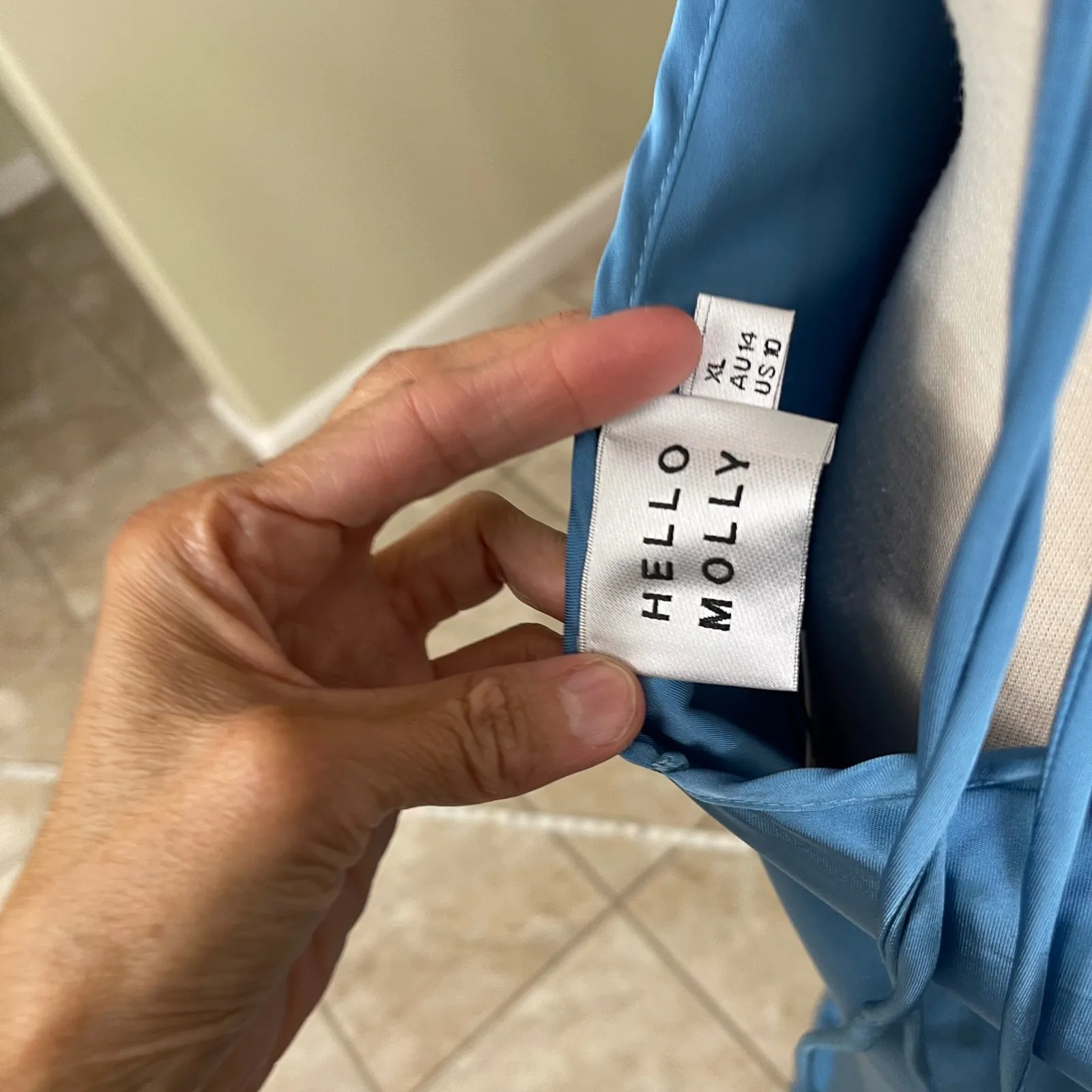 Hello Molly Maxi Dress Blue Gown Formal Party Cocktail Strappy NWT Sz‎ USA 10 - Image 4