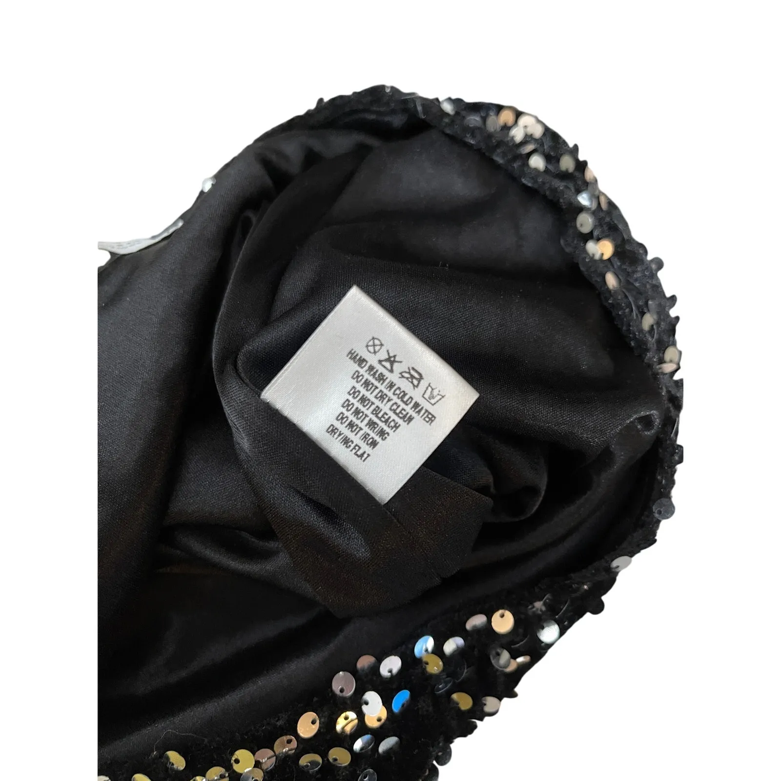 Vassia Kostara Sequin Mini Skirt Black Silver Sparkle Party Holiday Womans Small - Image 12