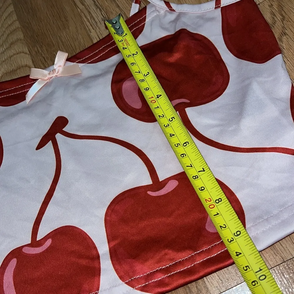 Cherry Print Pajama Top With Bow NWOT - Image 2