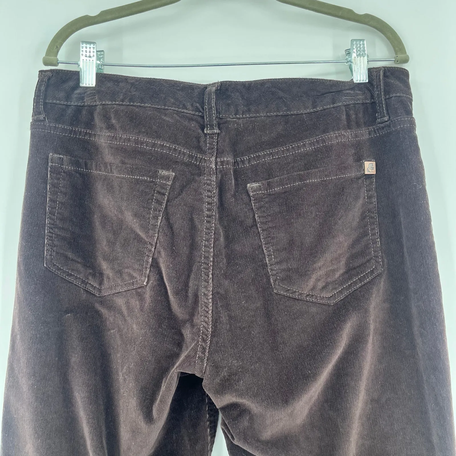 Karl Lagerfeld Corduroy Pants Sz 10 Chocolate Preppy Old Money Fall Heritage Brown - Image 7