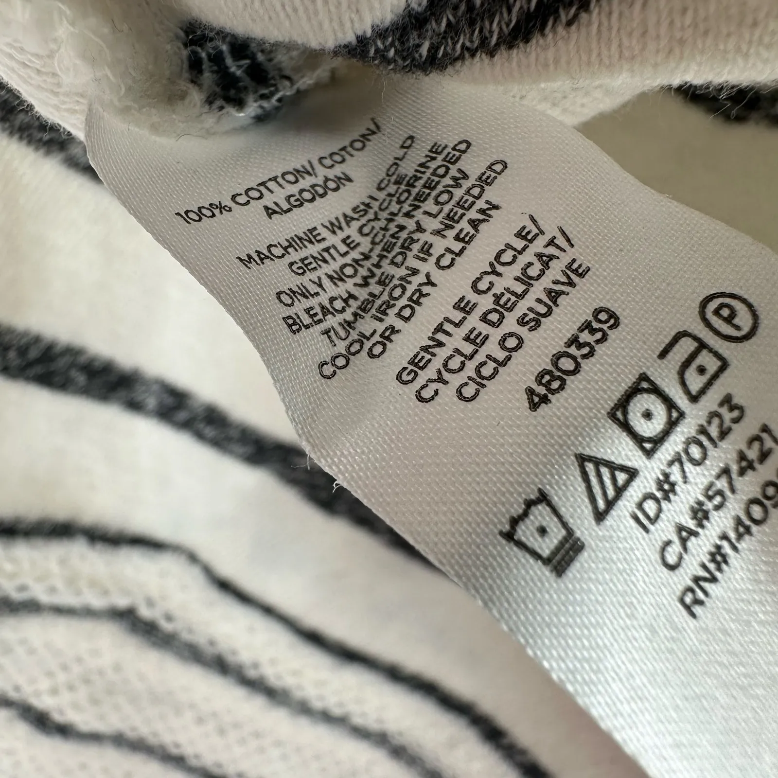 Loft Outlet Lounge Size Large Striped‎ Long Sleeve Pullover Sweatshirt Sweater - Image 5