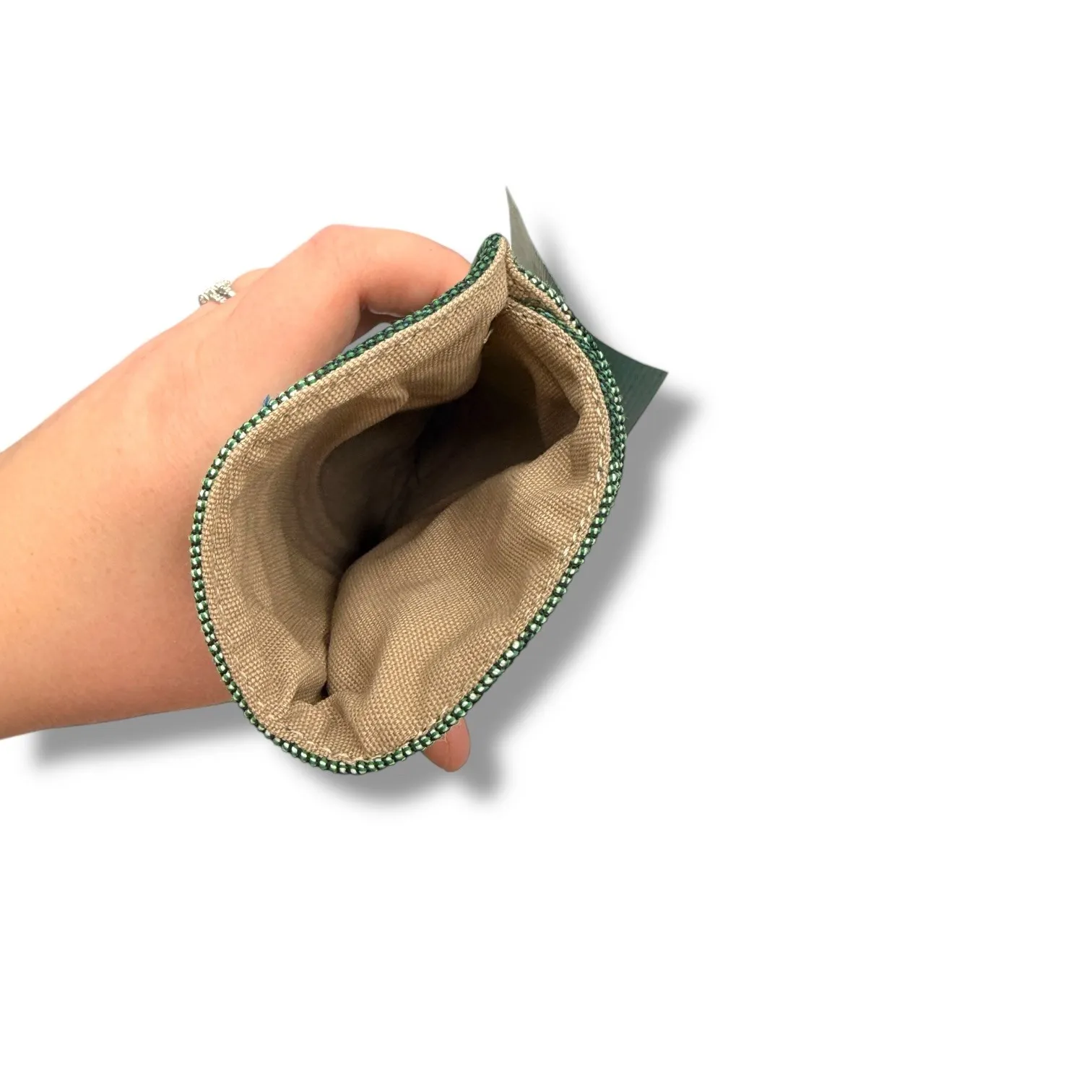 Redsetter Baggage Tapestry Eyeglass Case Vintage Style Needlepoint Outdoor Scene Green - Image 3