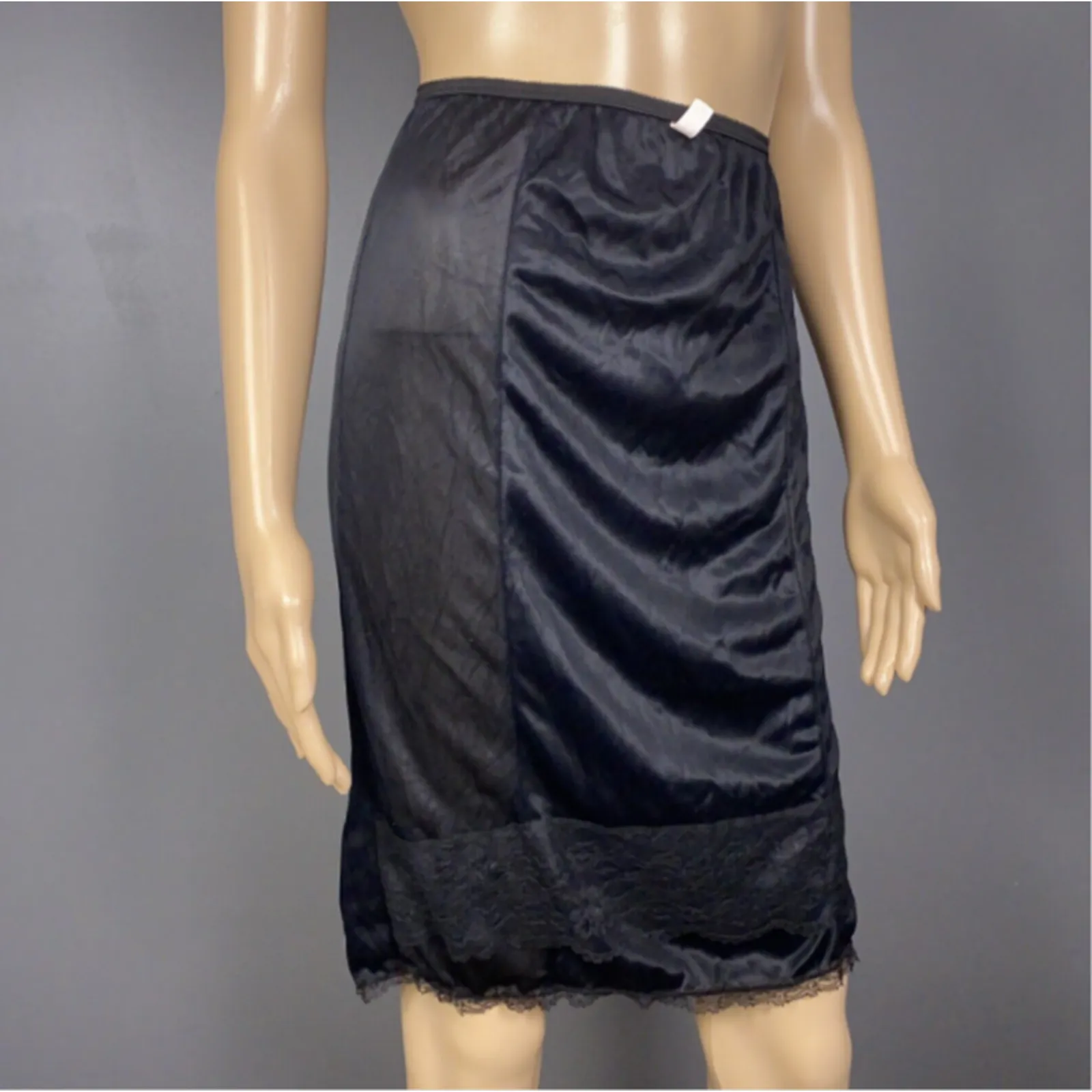 Vintage Berkliff Half Slip Small Wide Lace Modesty Panel Acetate Semi - Image 2