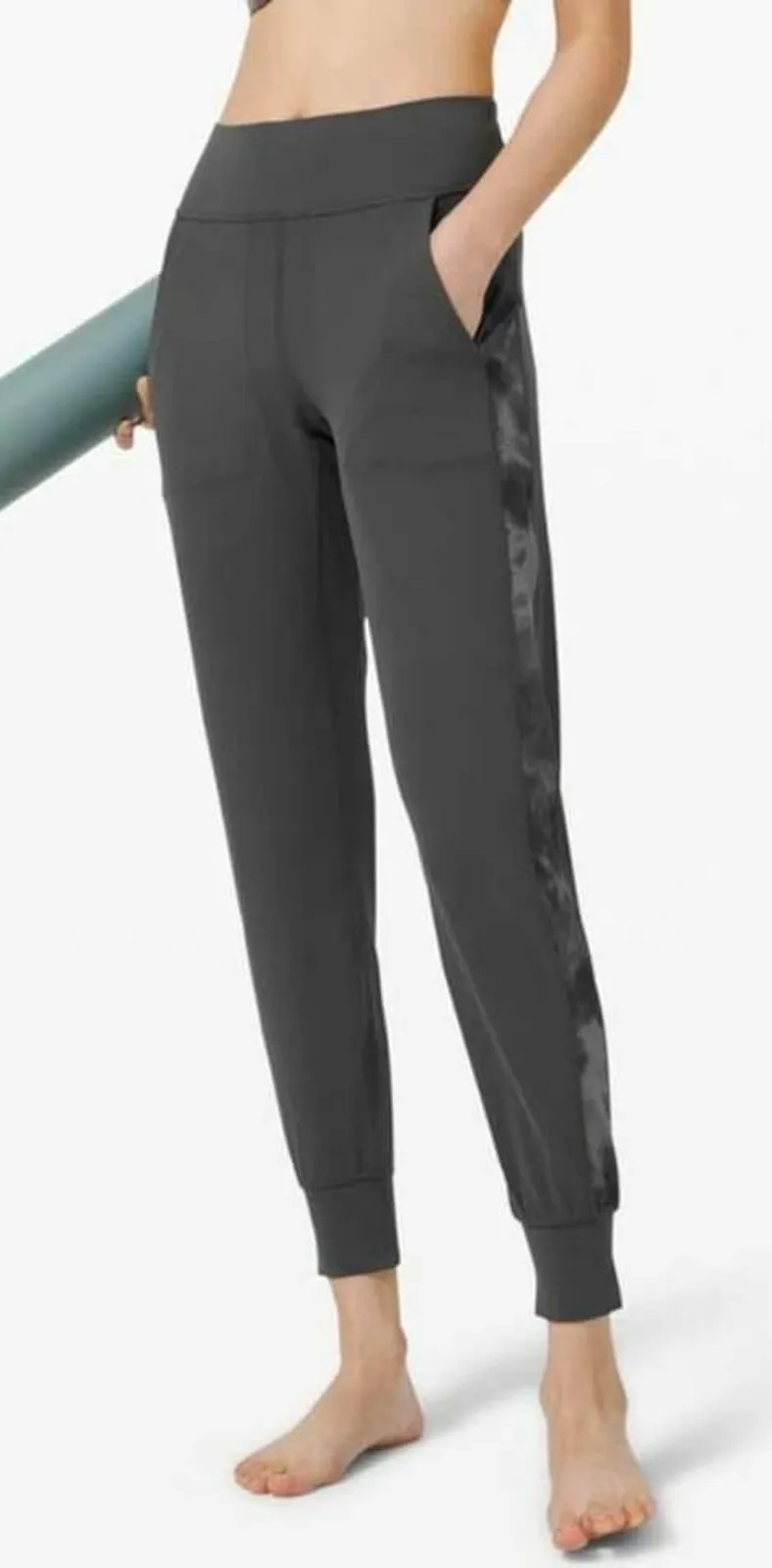 Lululemon Align Jogger Track Stripe Graphite Grey/Diamond Dye Pitch Graphite 6 Gray - Image 1