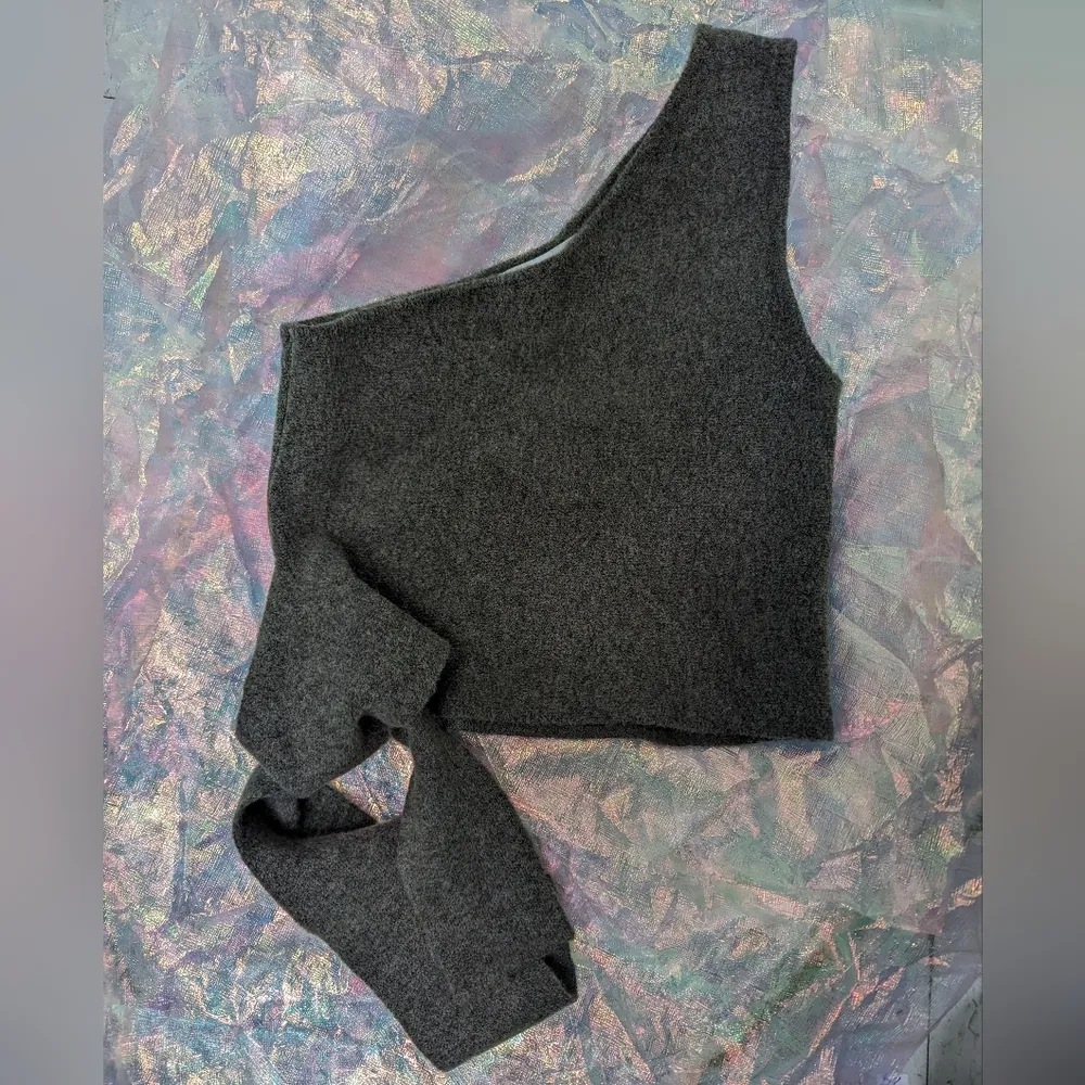 ZARA ASYMMETRIC KNIT TOP size M - Image 4