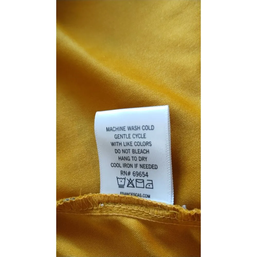 Harper Heritage floral print yellow blouse women's top 3/4 Sleeves Size XS - Image 9