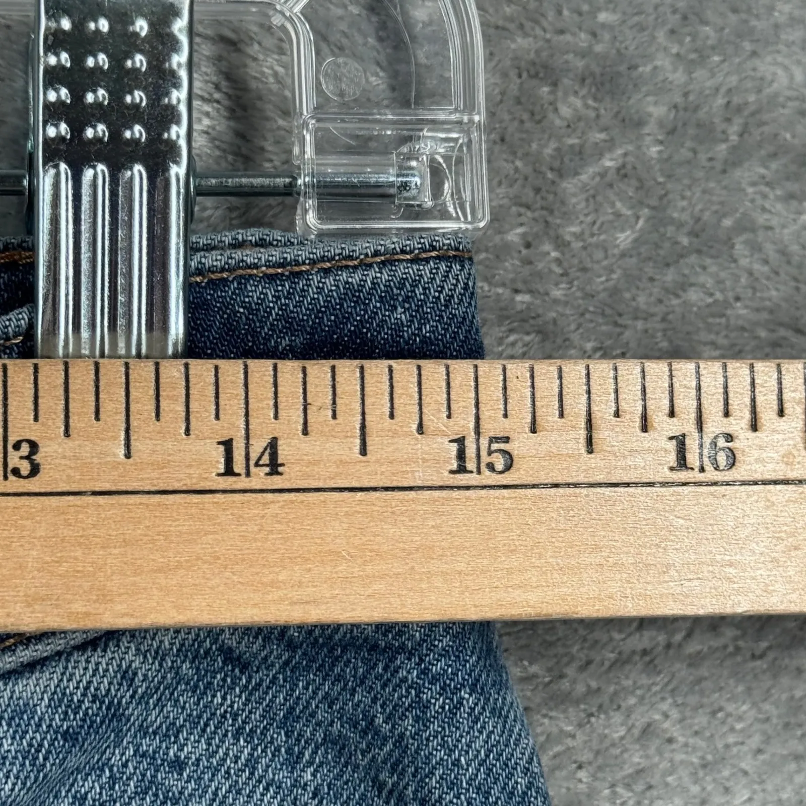 Lucky Brand High Rise Mom Jeans 4‎ 27" Blue Button Fly Straight Leg Denim Casual - Image 12