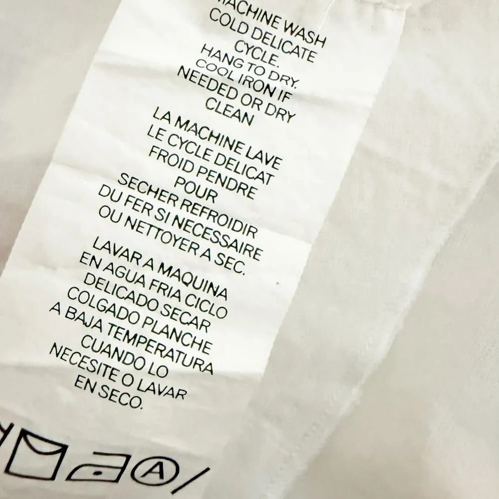 KAREN KANE | White Eyelet Embroidered Wrap Dress Collar Cap Sleeve Tie | Size 8 - Image 9