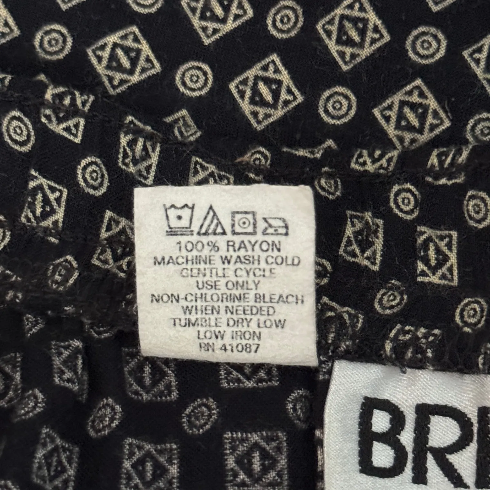 Briggs NY Skirt Midi Geometric Career Wear Casual Neutral Vintage Small Petite - Image 7