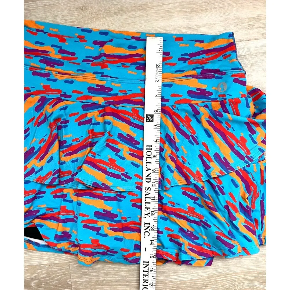 Dona Jo Waves Soar Skort Size XL (3) Multicolor | Tennis Pickleball Golf Skirt - Image 2