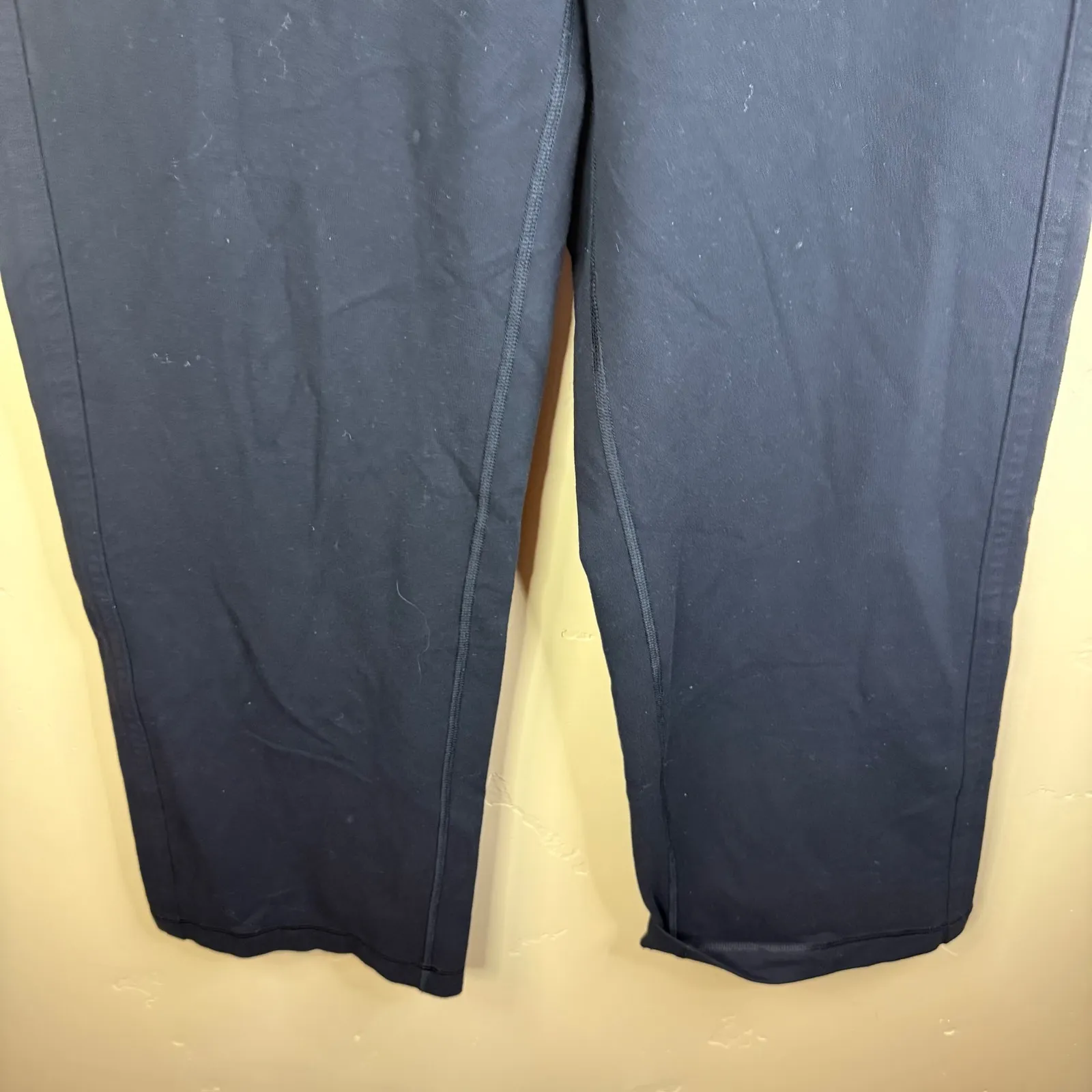 Lululemon Athleisure Black Full Length Wide Leg Pants Womens Size 10 Activewear - Image 3